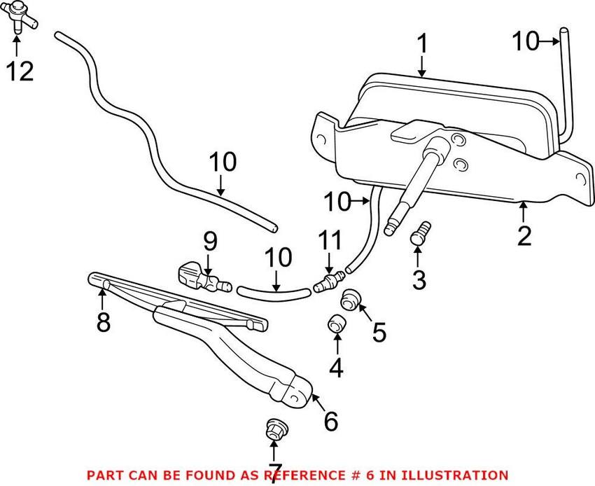 Volvo Headlight Wiper Arm Passenger Side 9178398 Genuine Volvo 9178398